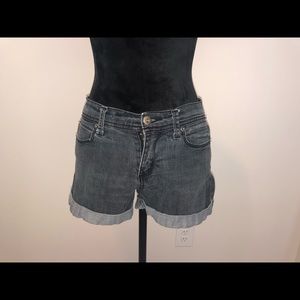 Cuffed Denim Shorts